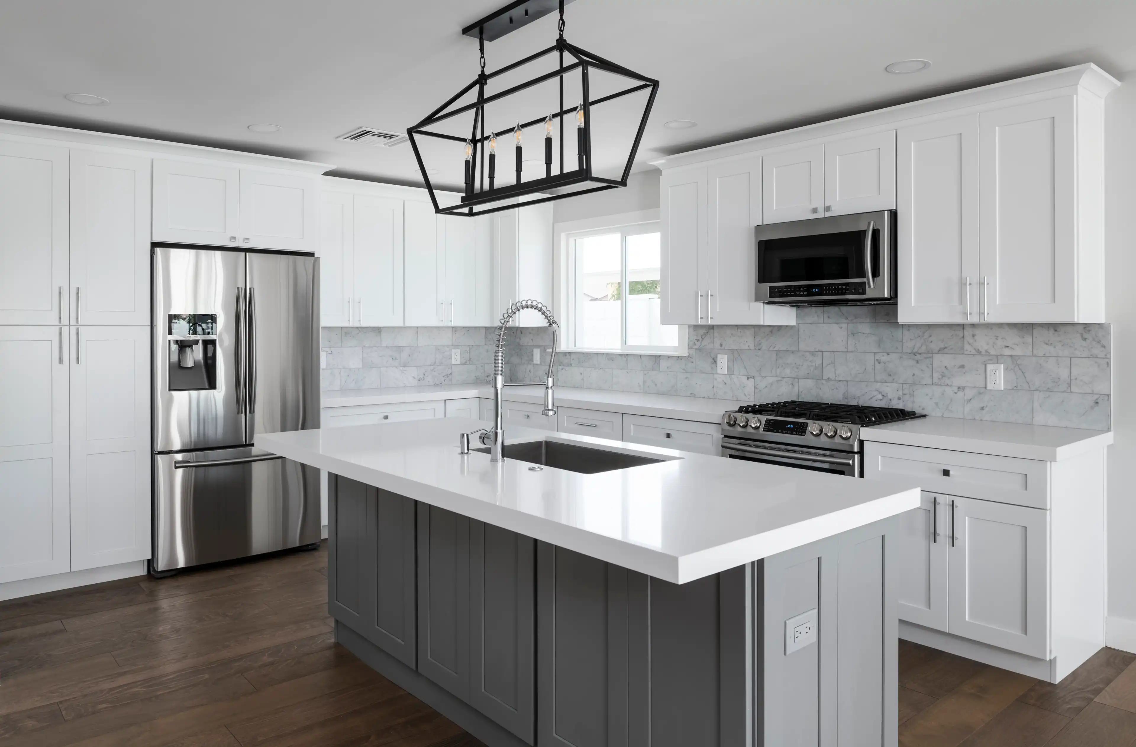 Kitchen Cabinet Painting & Colour Change in Hamilton | Dark to White Cabinets | MK Wood Enhancement