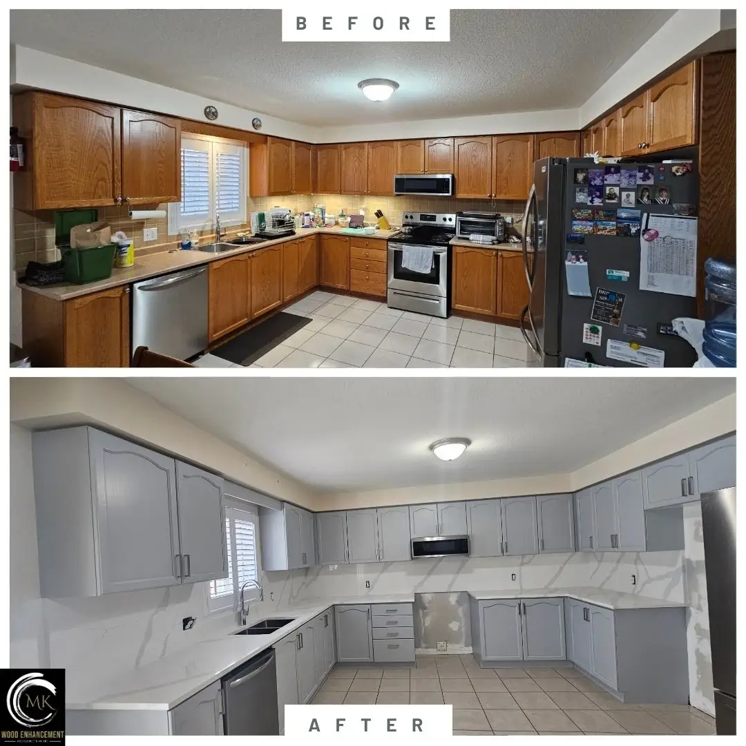 Professional Kitchen Cabinet Refinishing Featured Project | Hamilton Transformation