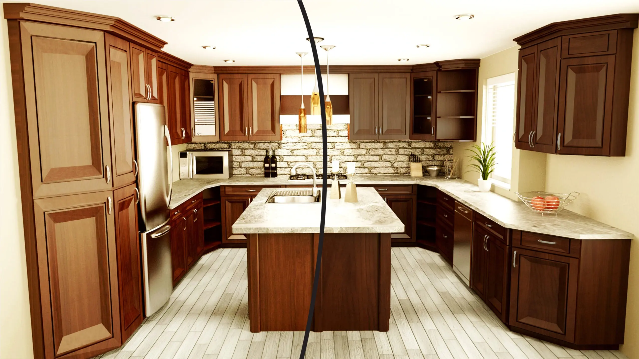 Cabinet Color Enhancement Hamilton | Kitchen Cabinet Color Restoration | MK Enhancement