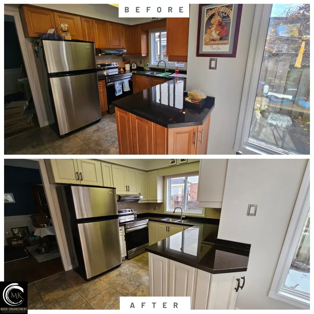 Kitchen Cabinet Painting Our Work | Cabinet Refinishing Services | MK Enhancement Hamilton
